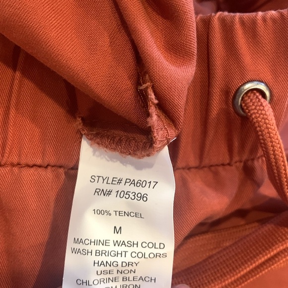 Mama Cinch Terracotta Orange Pull-On Cargo Joggers Tencel Pants Women’s Medium - Picture 5 of 6